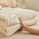 Axyaa Flannel Rabbit Fur Throw Blanket for Sofa, Soft & Cozy Winter Nap Blanket