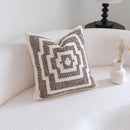 Axyaa Brown Geometric Cushion Cover for Home Decor - 45x45cm, 30x50cm
