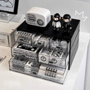 Axyaa Acrylic Stackable Drawer Organizer for Office School Desktop Storage.