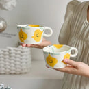 Axyaa Hand-painted Ceramic Strawberry Flower Coffee Mug, 300ml