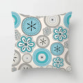 Axyaa Abstract Line Flower Print Pillowcase