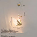 Axyaa Swan Acrylic LED Pendant Chandelier for Home and Restaurant Lighting