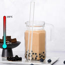 Axyaa Glass Straws Set for Bubble Tea Milk Smoothies Cocktails Bar Accessories