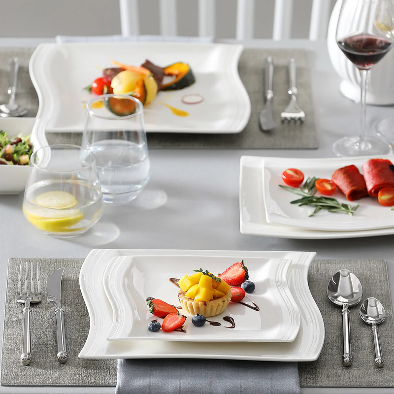 Axya Flora Porcelain Dinner Set - 26 Pieces, Service for 6