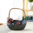 Rattan Hand Flower Pot Vase Succulent Plant Holder by Axyaa