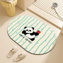 Axyaa Cartoon Diatom Mud Bathroom Floor Mat - Irregular Shape Absorbent Mat