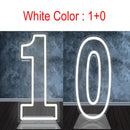 Axyaa LED Neon Number Sign - 30in, RGB Flashing, Sweet 16 18 21 Night Light