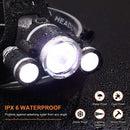 Axya Rechargeable LED Headlamp - High Lumen Waterproof Head Torch