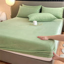 Axyaa Velvet Fitted Bed Sheet with Elastic Band - Winter Warm, Anti-Slip - All Sizes