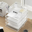 Axyaa Stackable File Box Organizer for A4 Documents & Bathroom Storage Tray