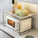 Axyaa Stainless Steel Microwave Rack Shelf for Countertop Organization