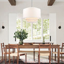Axyaa Minimalist Japanese Style Fabric Pendant Light for Bedroom and Living Room
