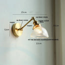 Axyaa Modern Glass Wall Lamp with Pull Chain Switch for Living Room