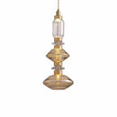 Axyaa Amber Glass Hotel Lamp: Retro Postmodern LED Bedside Lighting
