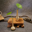 Axyaa Brass Mini Vase: Retro Antique Decorative Figurine Craftsmanship Home Decoration