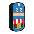 Axyaa Captain America Pencil Case: Large Storage Bag for Students and Office Essentials