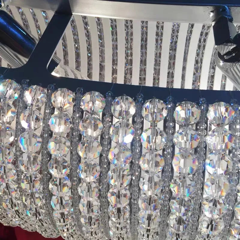 Axyaa Luxury Loft Chandelier: Modern Crystal Pendant Lights for Living Room.