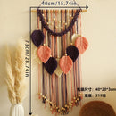 Axyaa Leaf Macrame Wall Hanging Brown Green Home Decor Boho Aesthetic Gift
