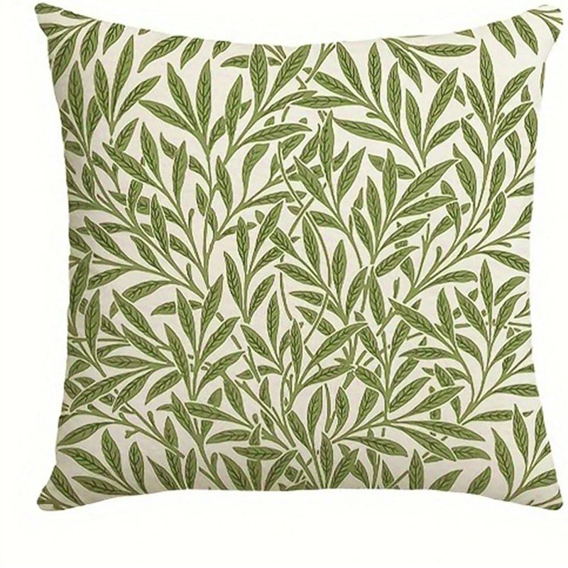 Axyaa Retro Plant Flower Pattern Pillowcase for Home Decor