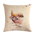 Animal Print Linen Pillowcase by Axyaa - Home Decor Cushion Cover