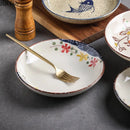 Axyaa Retro Ceramic Salad Plate Set for Dining and Serving