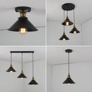 Axyaa Retro Industrial Pendant Light Chandelier for Home Living Room