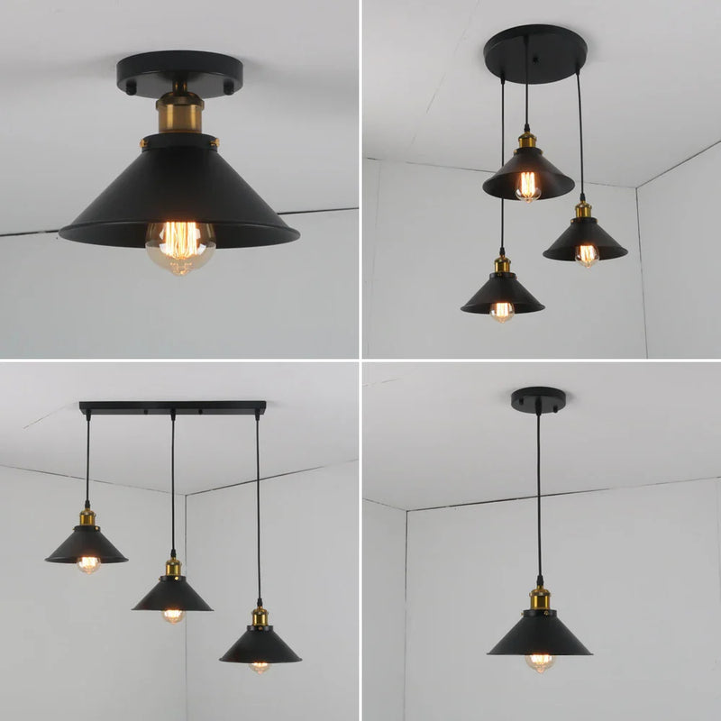 Axyaa Retro Industrial Pendant Light Chandelier for Home Living Room