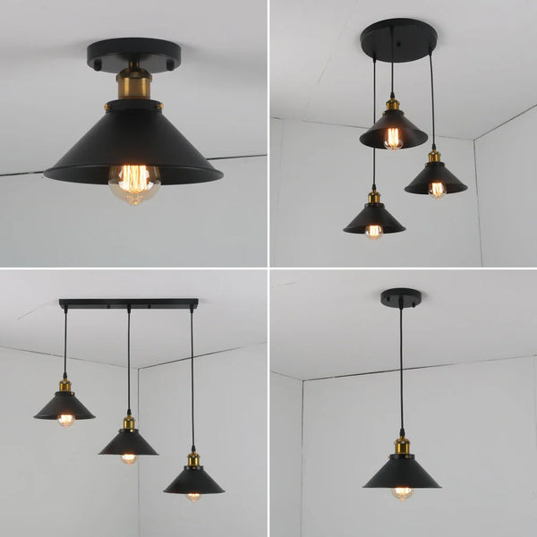 Axya Industrial Pendant Light Chandelier E27 LED Loft Retro Ceiling Lamp