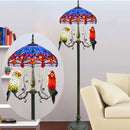 Axyaa Stained Glass Floor Lamp Retro Style for Living Room & Bedroom