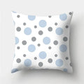 Axyaa Geometric Polyester Cushion Cover 45x45cm, Blue Gray Home Decor Pillowcase