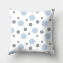Axyaa Geometric Polyester Cushion Cover 45x45cm, Blue Gray Home Decor Pillowcase