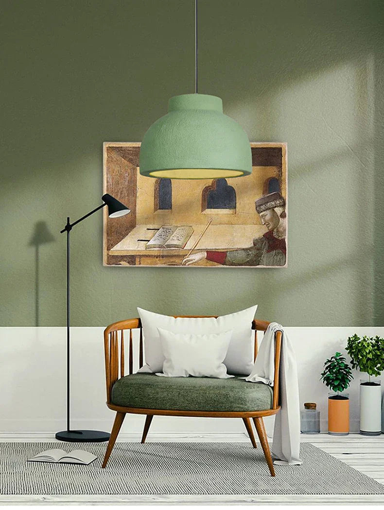 Axyaa Wind Pendant: Nordic Bowl LED Chandelier for Home Decor & Dining Area