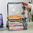 Axyaa Transparent Foldable Book Storage Bag Organizer for Student Dormitory