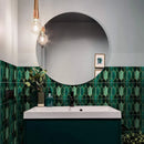 Luxury Green Gilded Marble PVC Tile for Modern Home Decor by Axyaa