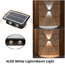 Axyaa Solar Wall Lamp - Outdoor Waterproof Up/Down Lighting for Garden, Porch, Balcony