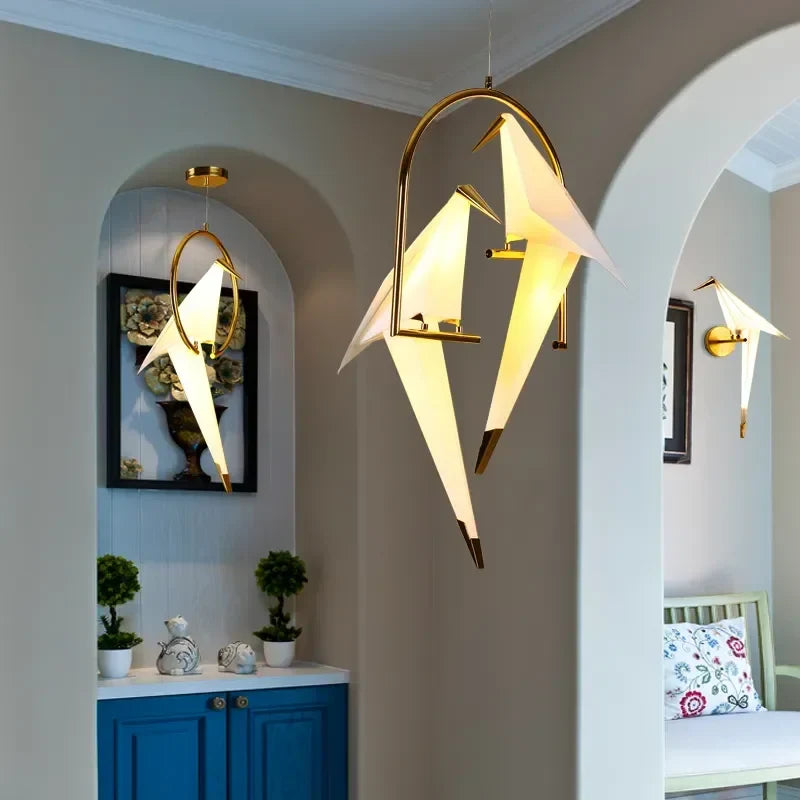 Axyaa Modern Origami Bird Branch Wall Lamp LED Designer Home Decor