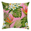 Axyaa Parrot Flower Oil Painting Cushion Cover 45X45CM