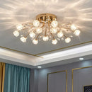 Axyaa Gold Flower Frame Chandelier LED Flush Mount Ceiling Light