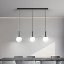 Axyaa Modern Glass Ball Chandeliers Lighting Pendant for Dining Room Bar Black