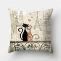Axyaa Butterfly Cat Animals Design Pillowcase - Nordic Home Decor