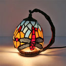 Axyaa Tiffany Glass Table Lamp LED for Home Study Bedroom