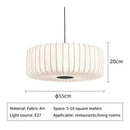 Modern Silk LED Pendant Lamp by Axyaa - Japanese Style Chandelier for Living Room & Bedroom