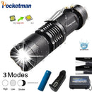Axya High Lumen Adjustable Focus LED Flashlight - Waterproof Zoom Torch