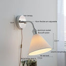 Axyaa Ceramic Wall Sconce with Flexible Arm & Adjustable LED Light Silver