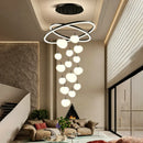 Axyaa Modern LED Pendant Chandeliers for Living Room Staircase Indoor Lighting