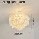 Axyaa Nordic Leaf Pendant Light: Minimalist Designer Feather Lamp for Bedroom, Living Room, or Clothing Store