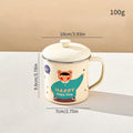 Axyaa Kids Cartoon Stainless Steel Mug with Lid & Handle Drinkware