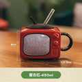 Axyaa 3D TV Shape Ceramic Coffee Mugs with Cover - Retro Drinkware & Household Cup