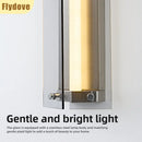 Axyaa Stainless Steel Glass Wall Lamp: Bauhaus LED Decorative Lighting for Bedroom, Dining Hall, Corridor