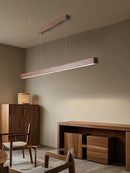 Axyaa Modern Walnut Wood Bar Pendant Lights - Adjustable Height Hanging Light